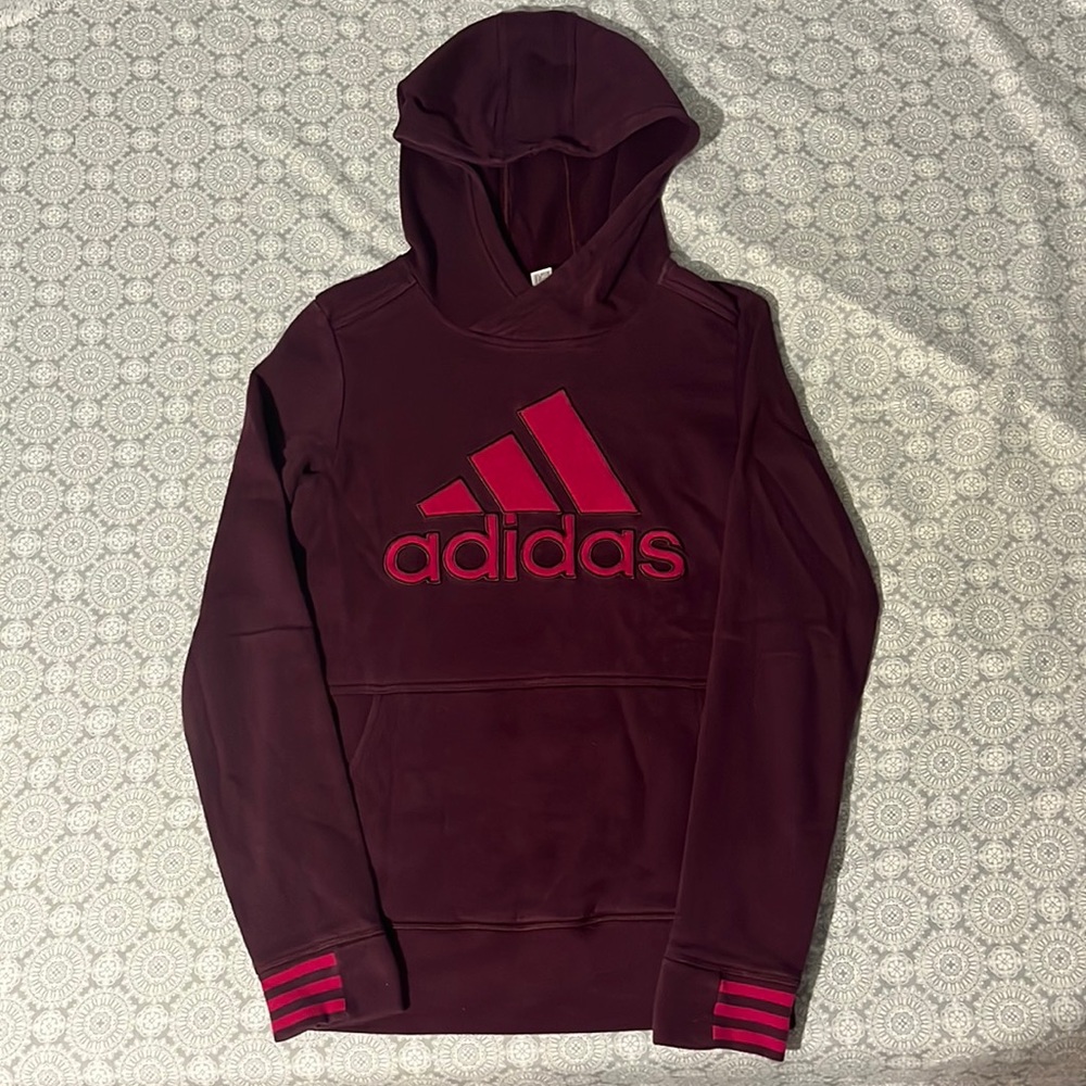 maroon Adidas hoodie